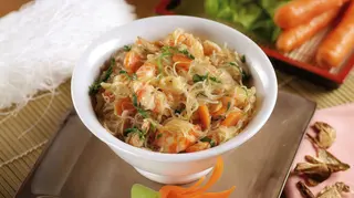 Spaghetti di soia ai gamberi