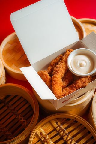 Kentucky fried chicken con maionese al pepe