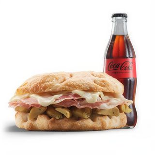 Focaccia con funghi porcini e pancetta