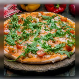 Insalata e gamberetti