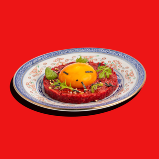 crudo di manzo e salsa alla senape