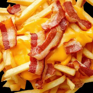 Patatine Fritte con Cheddar e Bacon