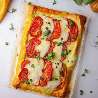 Focaccia ripiena caprese