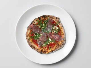 Speck, rucola e funghi misti