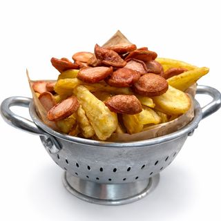 Patatine crispers fritte con würstel