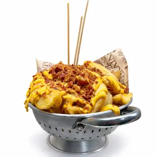 Patatine crispers fritte con cheddar e bacon
