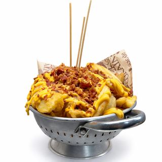 Patatine crispers fritte con cheddar e bacon