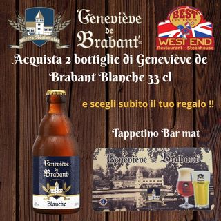 PROMO 2 GENEVIEVE DE BRABANT BLANCHE 0.33 CL + BAR MAT
