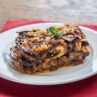 Parmigiana di melanzane di pesce
