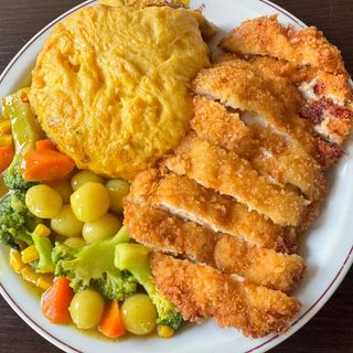 Riso con Pollo Fritto