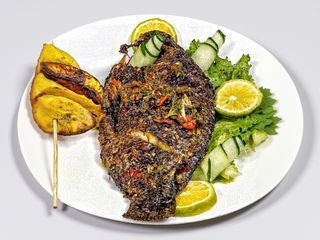Tilapia fish and plantain