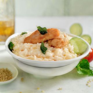 Riso con filetto di pesce