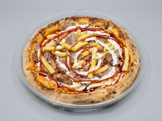 Menu pizza kebap con la birra 33 cl