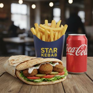 Combo panino falafel