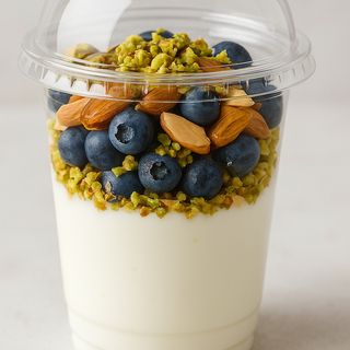 Yogurt Greco con Miele, Mandorle e Frutta