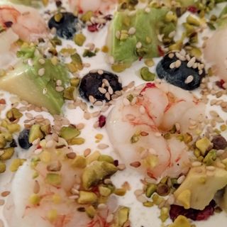 KETO Burrata, Avocado & Gamberi