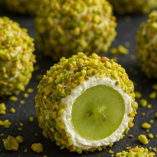 Tartufini d’Uva Bianca e Caprino con Crudités e Citronette all’Arancia