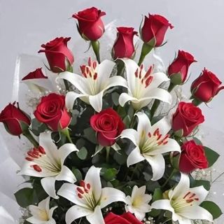 Rosa rossa & oriental mix mazzo