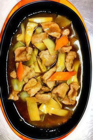 Vitello in salsa curry