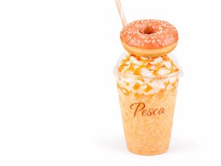 Milkshake Pesca + donut