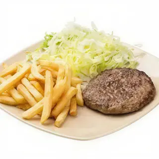 Hamburger di scottona e patatine 