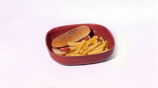 Hot dog di pollo e tacchino con pane al latte