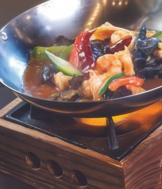 201 Piccola padella fai da te con gamberi