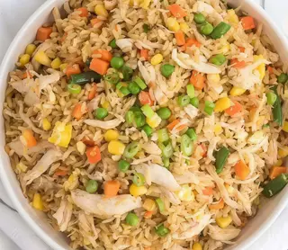 Egg chicken fried rice riso