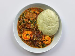 Pounded Yam and Okra soup