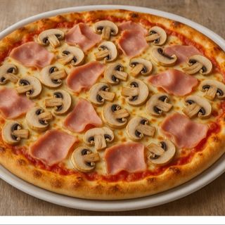 Prosciutto cotto e funghi