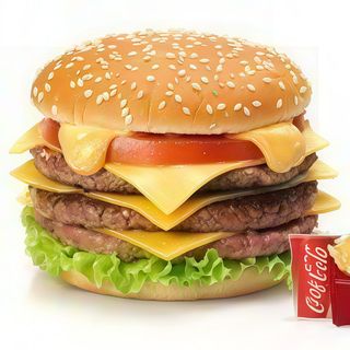 Panino triplo cheese burger menù