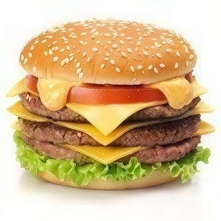 Panino triplo cheese burger singolo