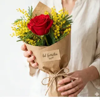 una rosa e mimo