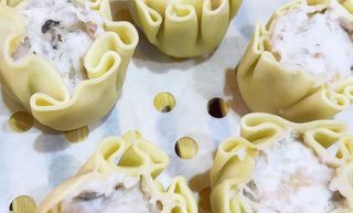 Shaomai di gamberi e carne di maiale