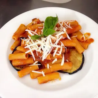 Pasta alla norma con ricotta salata