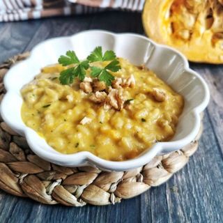 Risotto alla zucca, noci e cavolfiore