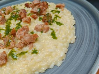Risotto ai porri e salsiccia