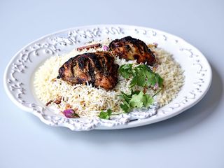 Grilled chicken with basmati rice