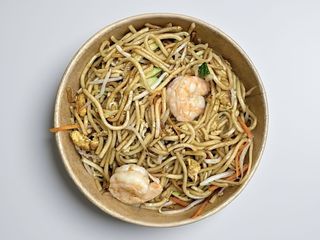 26.Spaghetti verture con gamberi