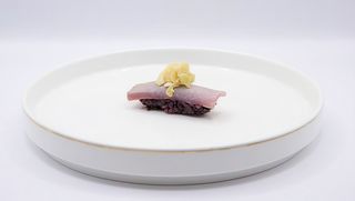 227. Nigiri sake nero flame mandorle - 2 pezzi