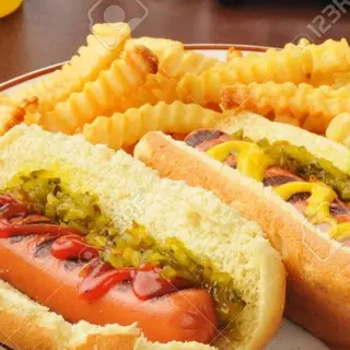 Hot dog con patatine