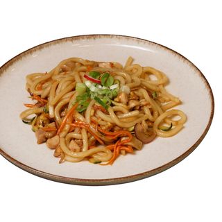 Japanese yakitori udon