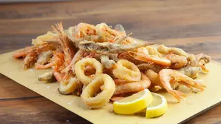 Frittura di calamari e gamberi