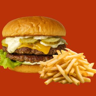 Cheeseburger + Patatine