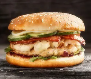 Chicken burger doppio