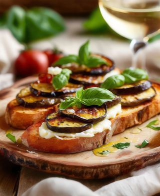 Bruschetta alla parmigiana bianca