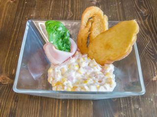 Mais cotto e formaggio