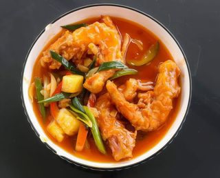 Gamberetti in salsa agrodolce