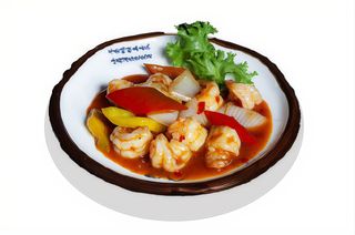 121. Gamberi in salsa piccante