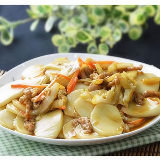 117 Gnocchi di riso con gamberi